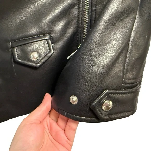 Blank NYC Black faux Leather Moto Jacket - Picture 6 of 14